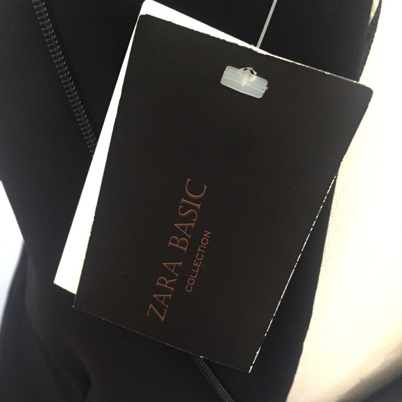 ZARA womens M black fitted dress lace up bodice  sleeveless NEW woth tags LBD - Picture 6 of 16